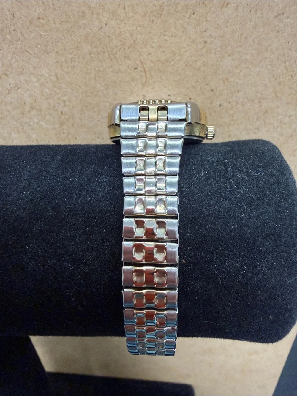 Two-Tone Silver and Gold Analog Quartz Watch with White Dial